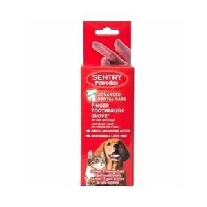 4 Sentry Petrodex Pet FINGER GLOVE TOOTHBRUSH Gloves Cats Dogs  New in Box